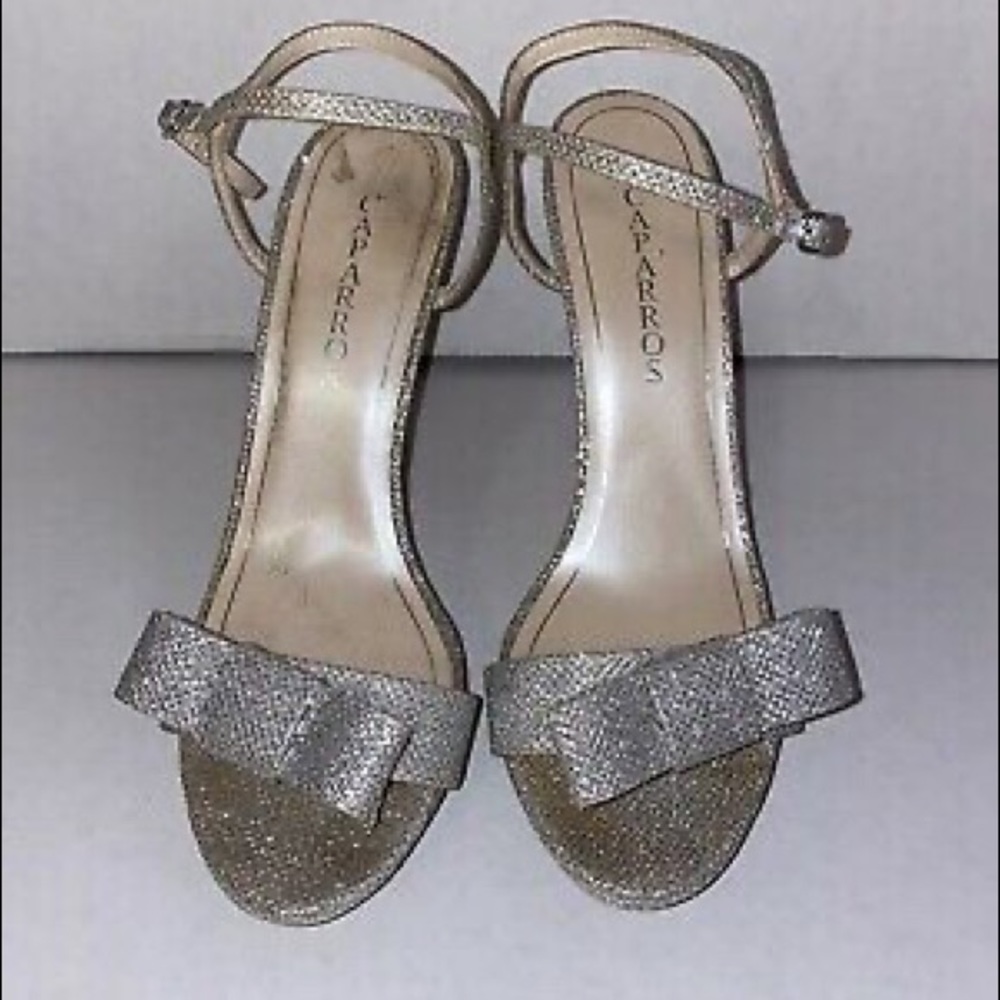 Silver Bowtie Heels